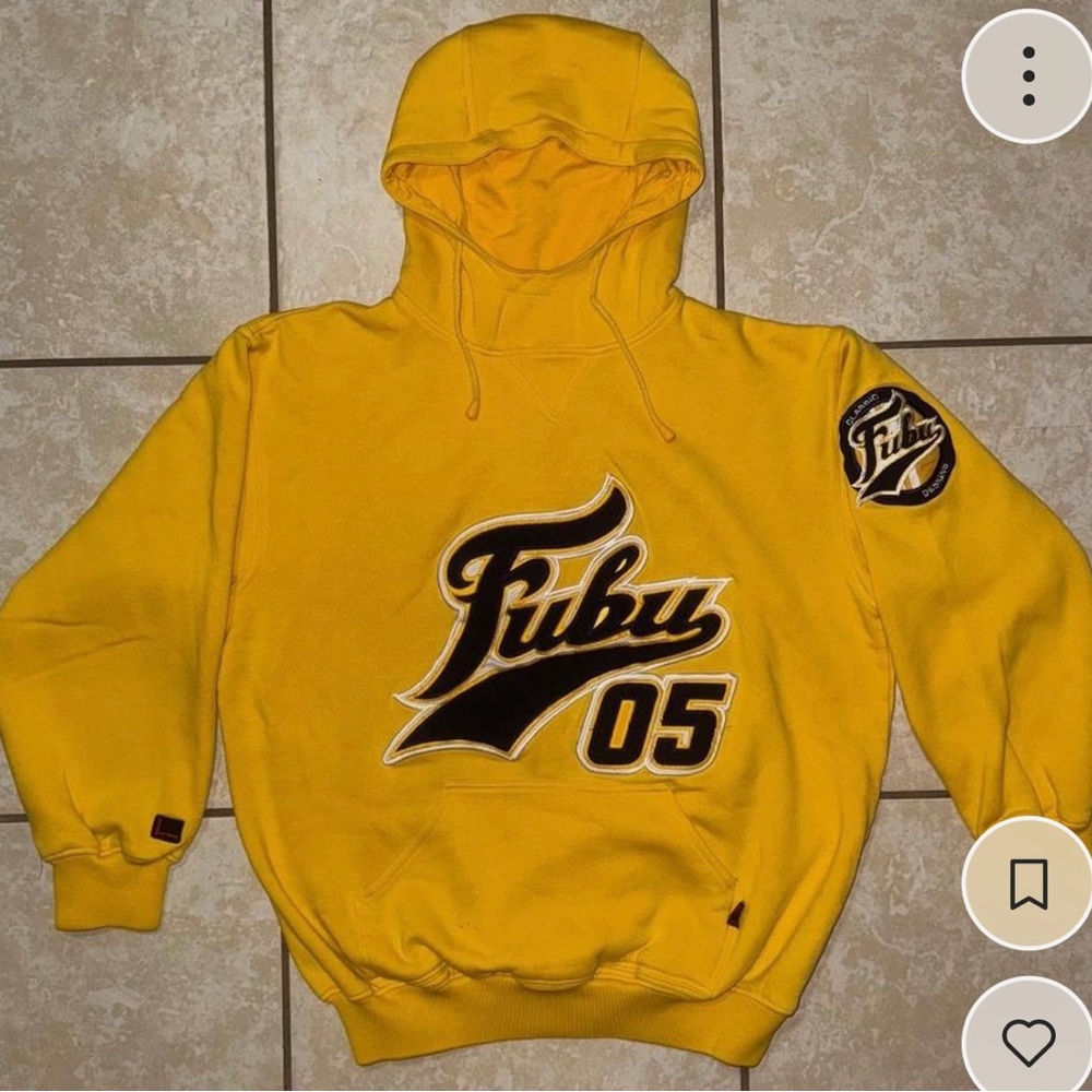 FUBU Bold Yellow Hoodie with Logo